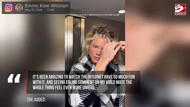 Video thumbnail for Erling Haaland's 'doppelganger' Emma Kate Willman has broken silence on their 'unreal' resemblance