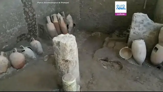 'Video thumbnail for Precious antique Egyptian vase found in Pompeii 'street food' area'