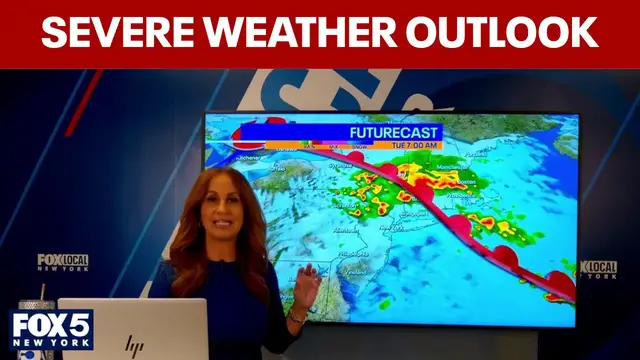 Video thumbnail for NYC weather timeline, multi-day severe weather risk this week | Details
