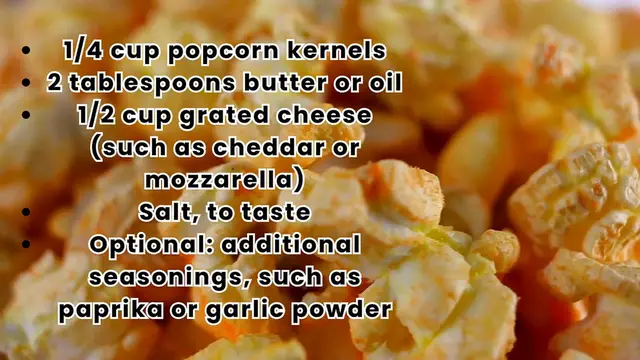 'Video thumbnail for Homemade Cheese Popcorn'
