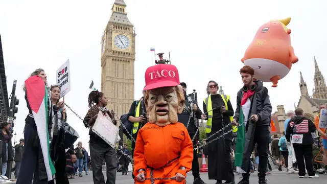 'Video thumbnail for Donald Trump’s UK state visit met with protests'