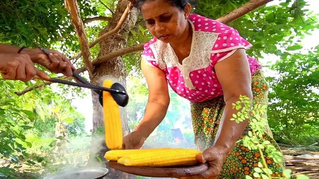 'Video thumbnail for Sri Lanka Village Food - JACKFRUIT CURRY in Sigirya! Eating SRI LANKAN Food in a Tree House!!'