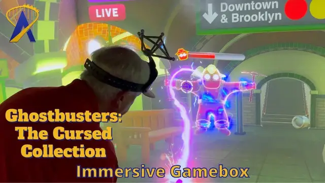 'Video thumbnail for Playing Ghostbusters: The Cursed Collection at Immersive Gamebox'