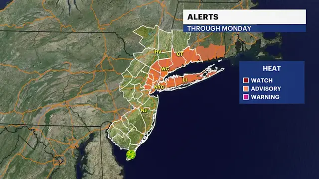 Video thumbnail for Hot and humid Sunday in Brooklyn before big cool down in the 10-day forecast