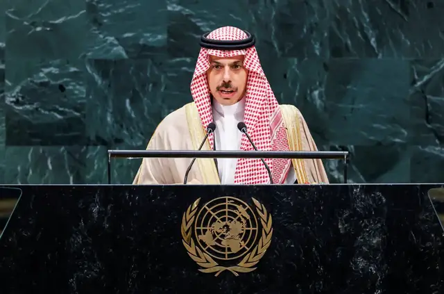 Video thumbnail for Saudi Arabia accuses Iran of ‘flagrant attacks’ and condemns Houthis in UN address