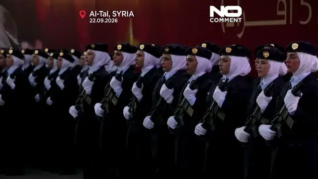 Video thumbnail for Syria's first women graduate from new police academy