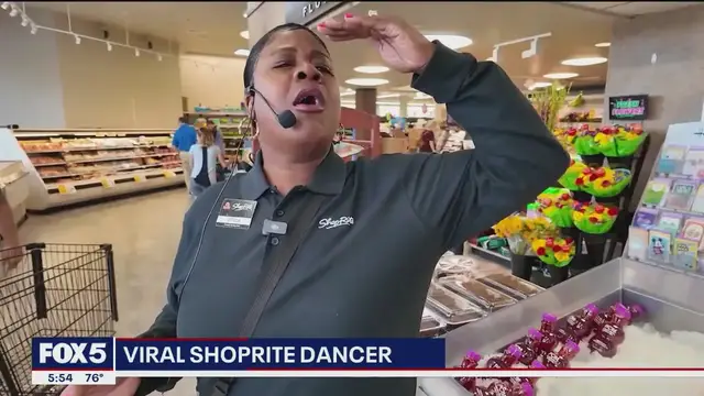'Video thumbnail for Viral NJ ShopRite dancer lures customers in Paramus'