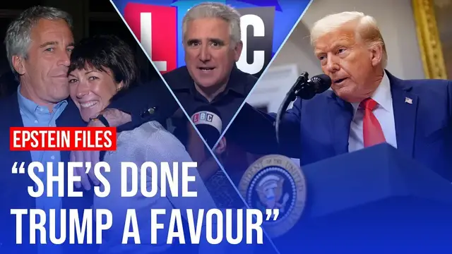 'Video thumbnail for Ghislaine Maxwell condemns 'Salem witch trial' frenzy around Epstein files | LBC'