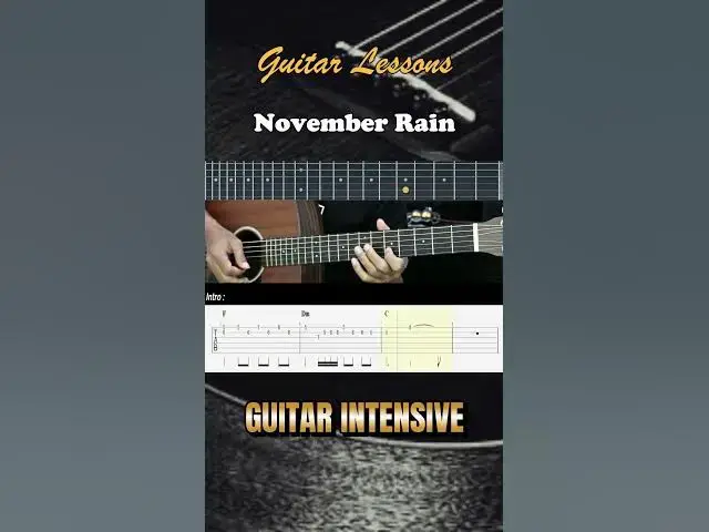 Video thumbnail for November Rain - Guns N' Roses | EASY Guitar Lessons TAB - Guitar Tutorial #guitarlessons