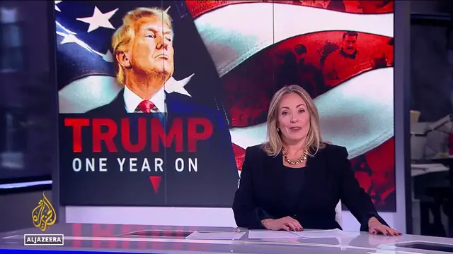 Video thumbnail for One year on, how Trump is redefining presidential power in the US: Al Jazeera special coverage