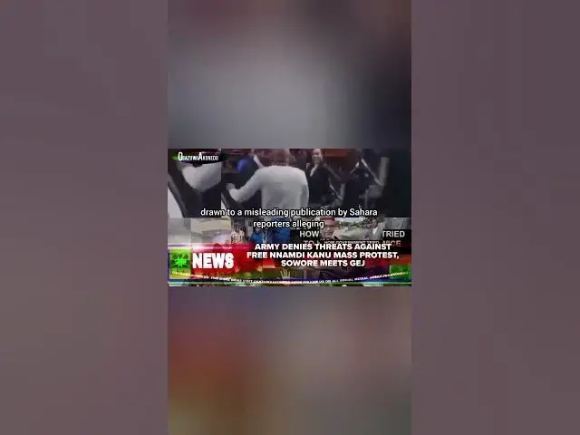 Video thumbnail for Army Denies Threats Against Free Nnamdi Kanu Mass Protest, Sowore Meets GEJ