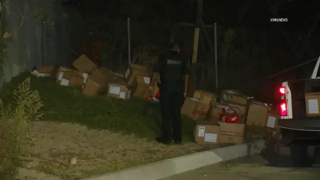 Video thumbnail for US, Los Angeles: Whittier Cargo Theft of Nike Shoes worth Thousands of Dollars.