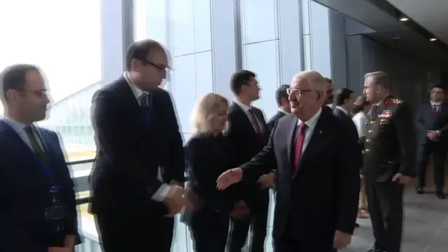 Video thumbnail for Belgium: Turkish Defense Minister arrives in Brussels for NATO meeting.