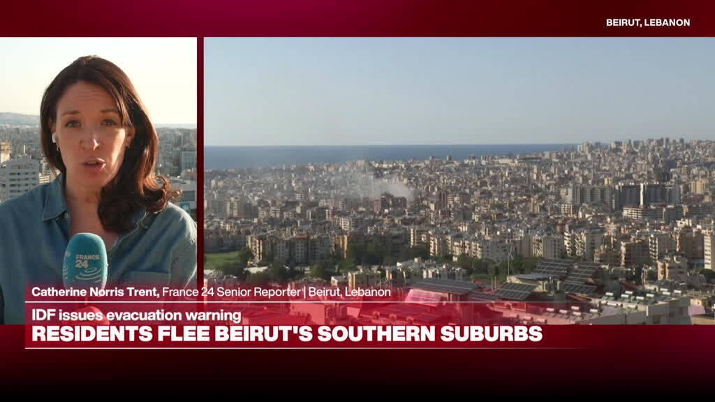 Video thumbnail for Israel orders people to leave swathe of Beirut