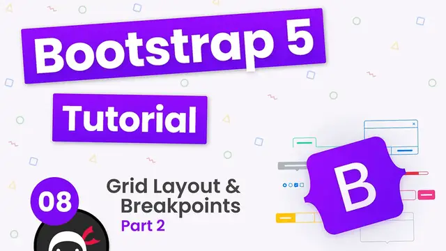 Video thumbnail for Bootstrap 5 Crash Course Tutorial #8 - Grid Layout (part 2)