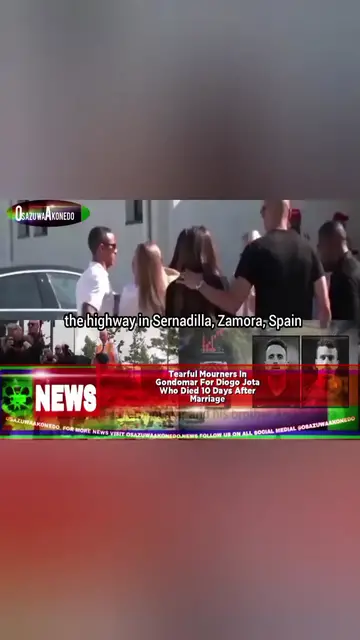 Video thumbnail for Tearful Mourners In Gondomar For Diogo Jota Who Died 10 Days After Marriage