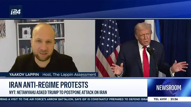 Video thumbnail for Iran anti-regime protests. NYT: Netanyahu asked Trump to postpone attack on Iran