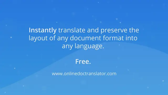 Video thumbnail for onlinedoctranslator.com