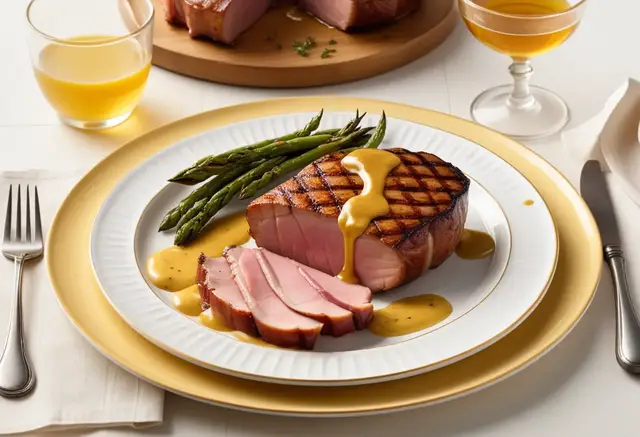 Video thumbnail for Grilled Ham Steak with Honey Mustard Glaze