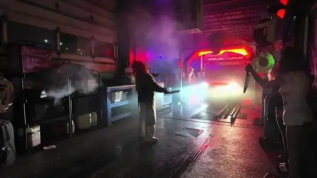 Video thumbnail for Haunted car wash in Copiague delivers scares and a clean ride this Halloween season