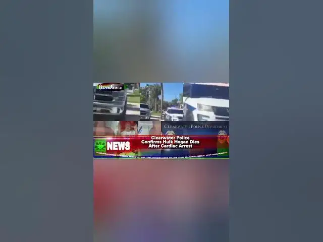 Video thumbnail for Clearwater Police Confirms Hulk Hogan Dies After Cardiac Arrest
