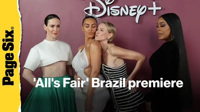 'Video thumbnail for Kim Kardashian, Sarah Paulson and more of the 'All's Fair' cast attend the Brazil premiere'