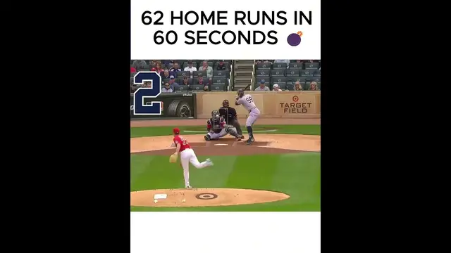 'Video thumbnail for All 62 of Aaron Judge’s 2022 Bombs in 60 Seconds 💣'