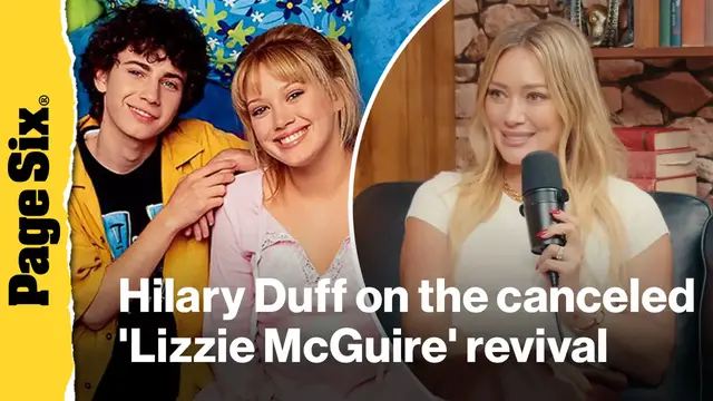 'Video thumbnail for Hilary Duff on the canceled 'Lizzie McGuire' revival and Lizzie's future with Gordo'