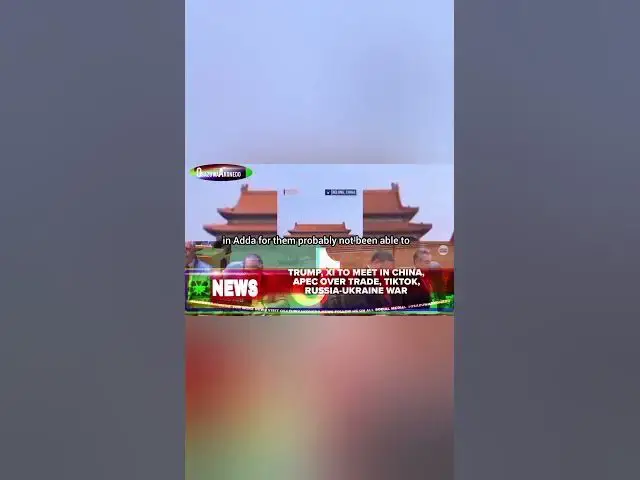 Video thumbnail for Trump, Xi To Meet In China, APEC Over Trade, TikTok, Russia Ukraine War