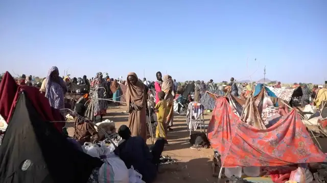 'Video thumbnail for Al Jazeera reports from Sudan displacement camp as thousands flee el-Fasher'
