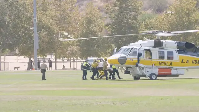 Video thumbnail for US, Los Angeles: Santa Clarita Baby Not Breathing Airlifted to Childrens Hospital.