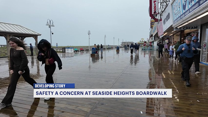 Video thumbnail for Rain doesn’t stop Memorial Day weekend visitors at Seaside Heights