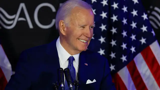 Video thumbnail for Biden slams Trump in first major post-office speech, accuses him of chaos and destruction