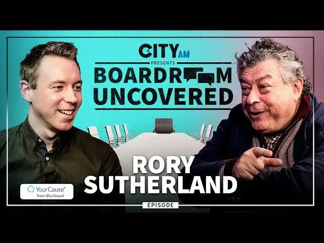 'Video thumbnail for Rory Sutherland on 'boring' free market capitalism and house buying in London | Boardroom Uncovered'