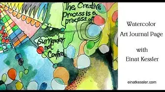 Video thumbnail for Watercolor & Doodling Art Jounal Page