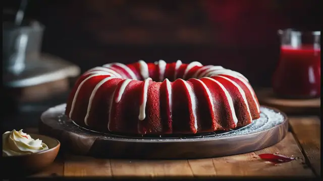 Video thumbnail for Red Velvet Marble Bundt Cake