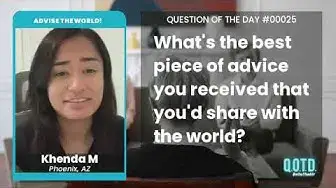 Video thumbnail for Khenda's Advice: "Never settle!"