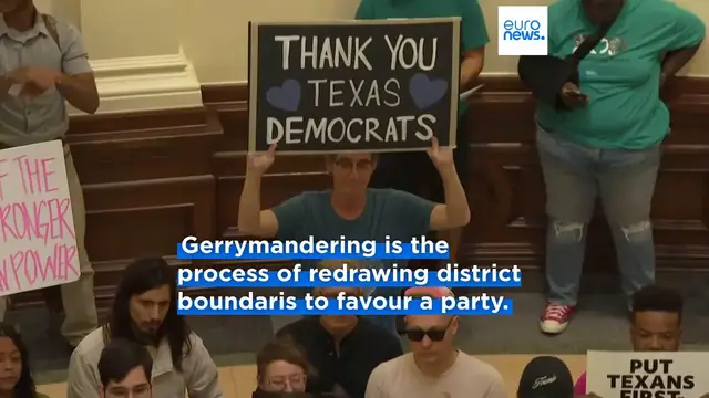 'Video thumbnail for Texas House approves redrawn maps to benefit Republican party during 2026 midterm elections'