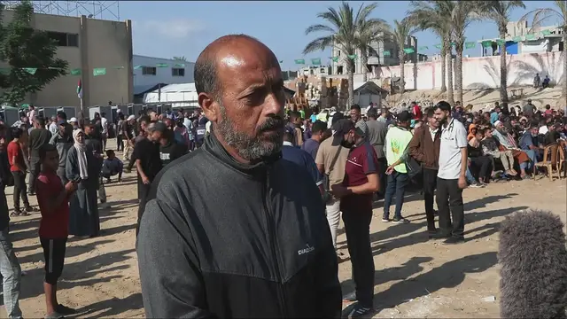 'Video thumbnail for Palestinian father in Gaza celebrates son’s long-awaited release from Israeli prison'