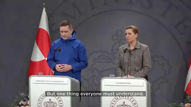 Video thumbnail for Greenland's prime minister says his country choses Denmark over US