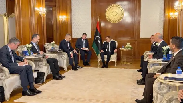 Video thumbnail for Libya: Turkish foreign minister meets Libyan premier in Tripoli (2).