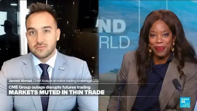 Video thumbnail for Markets muted in thin trade, hit by data centre glitch