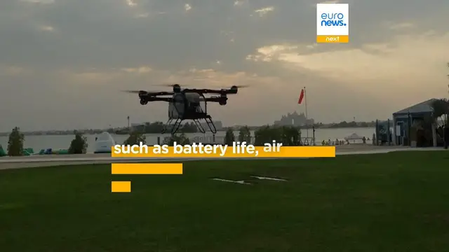 'Video thumbnail for Flying taxis may soon ferry passengers above the congested roadways of Dubai'