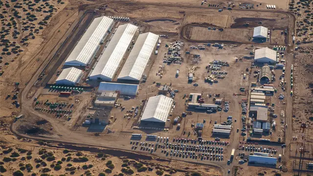 'Video thumbnail for Trump's 'Lone Star Lockup': Largest US immigration detention centre opens in Texas'
