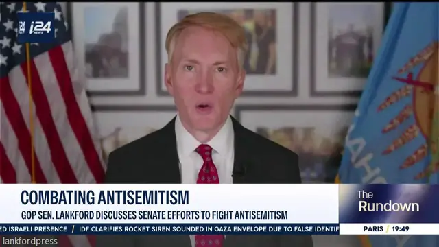 Video thumbnail for GOP Sen Lankford discusses Senate efforts to fight antisemitism