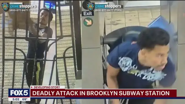 'Video thumbnail for Suspect arrested after man beaten to death in busy Brooklyn subway station'
