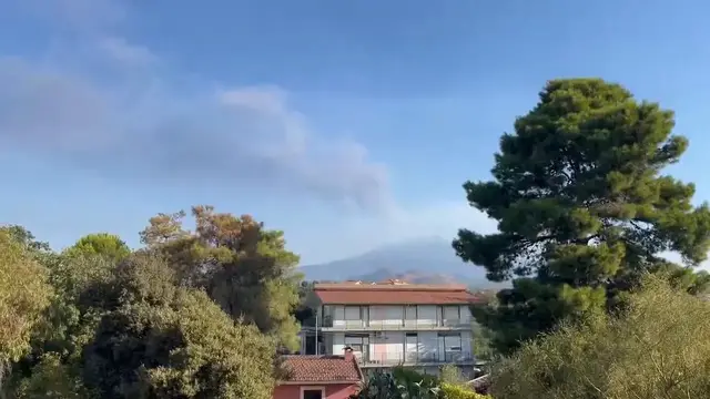 Video thumbnail for Italy: Mount Etna Erupts, Smoke Plume Seen From Nearby Towns.