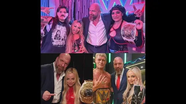 Video thumbnail for Liv Morgan and Raquel Rodriguez Celebrating Their Triple Championship Win in WWE Women's Tag Team Division