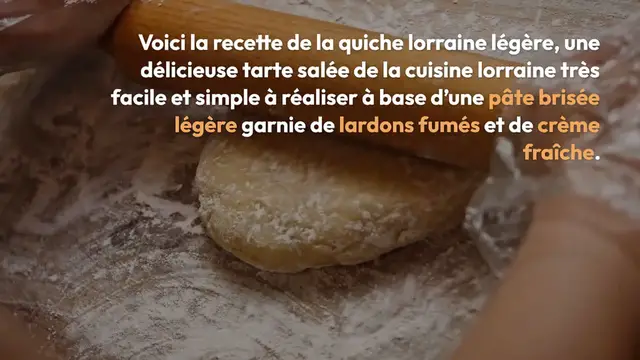Video thumbnail for Quiche lorraine légère