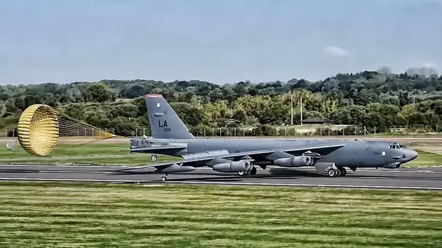 'Video thumbnail for B-52 Bomber Lands In The United Kingdom'